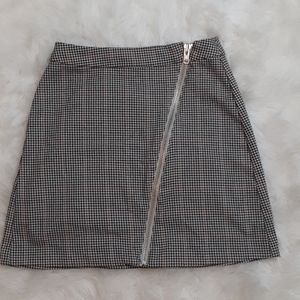 zipper mini skirt